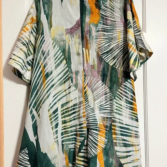 Andrea Iyamah Green and Yellow Patterned Shanti Romper - Picture 4 of 4